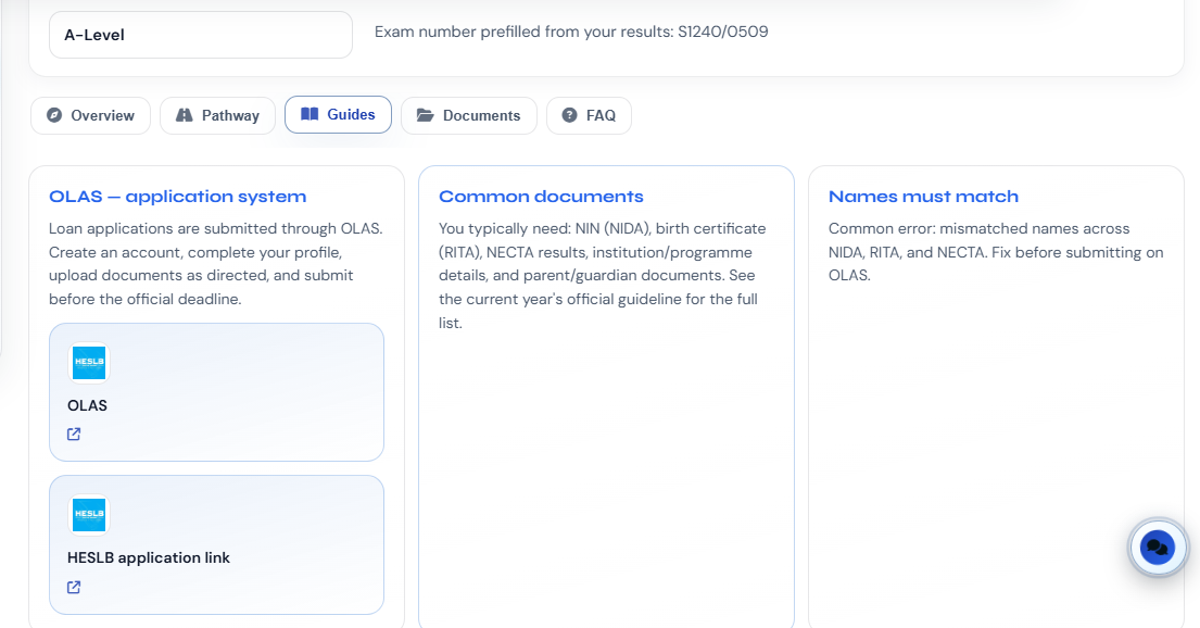 HESLB loan guides overview